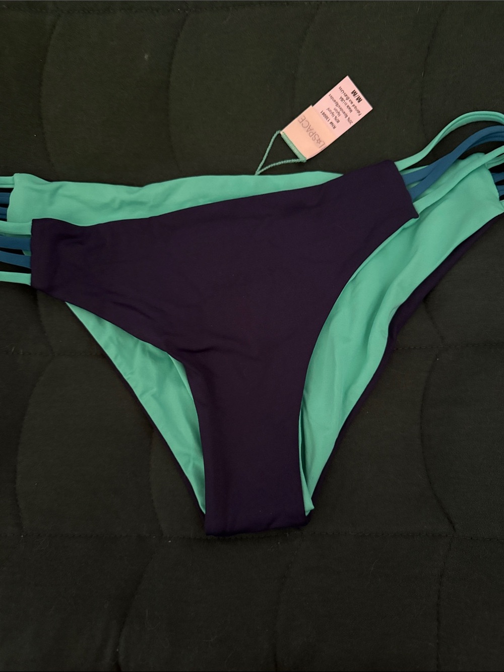 l*space Reversible Teal & Navy Bikini Bottoms